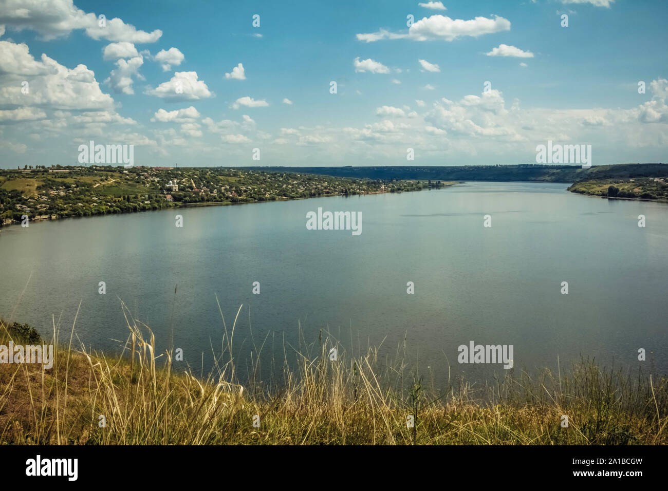 Dniester river landscape Stock Photo