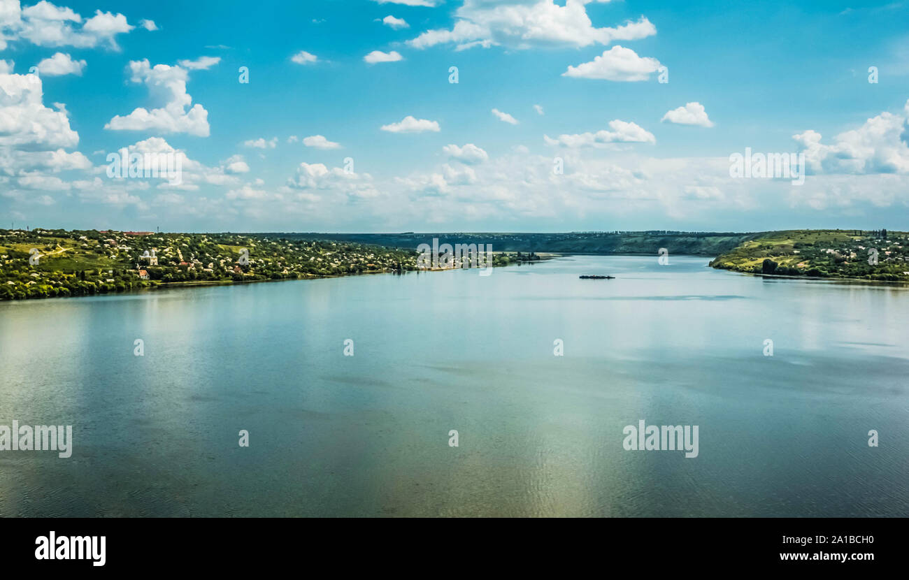 Dniester river landscape Stock Photo