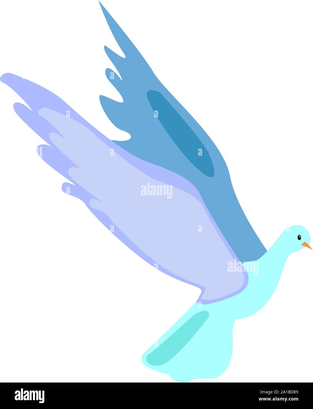Bird flying, illustration, vector on white background Stock Vector ...