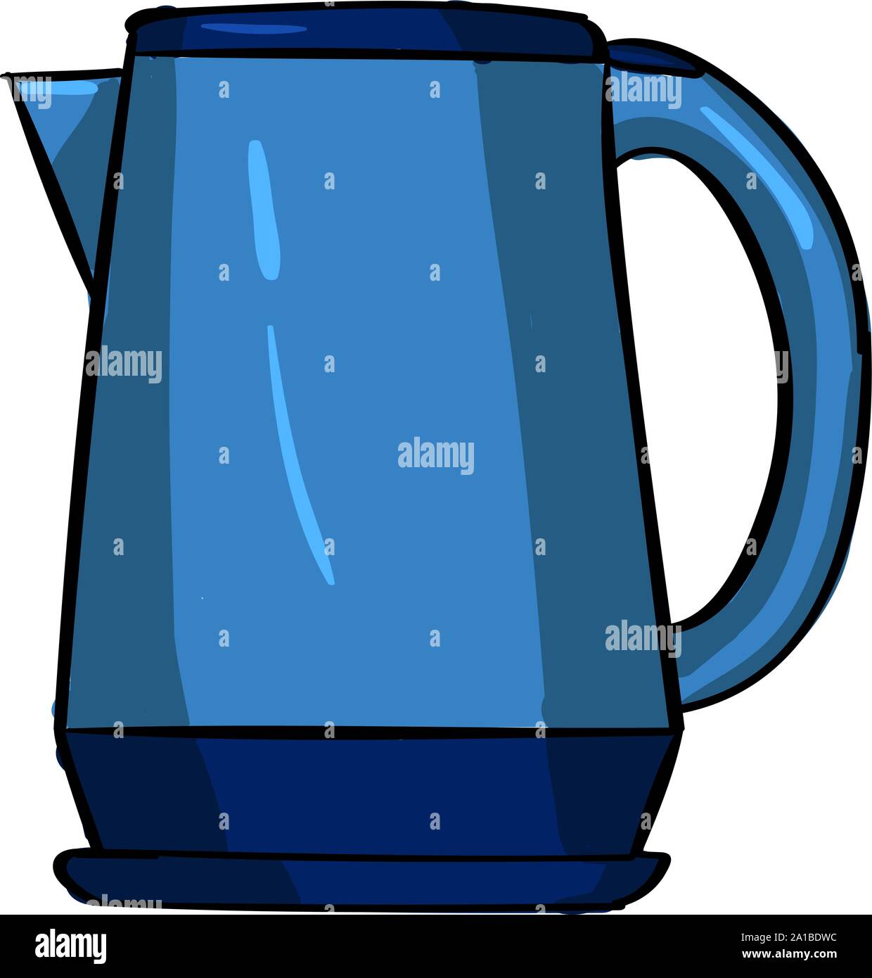 Electric kettle, illustration, vector on white background. Stock Vector