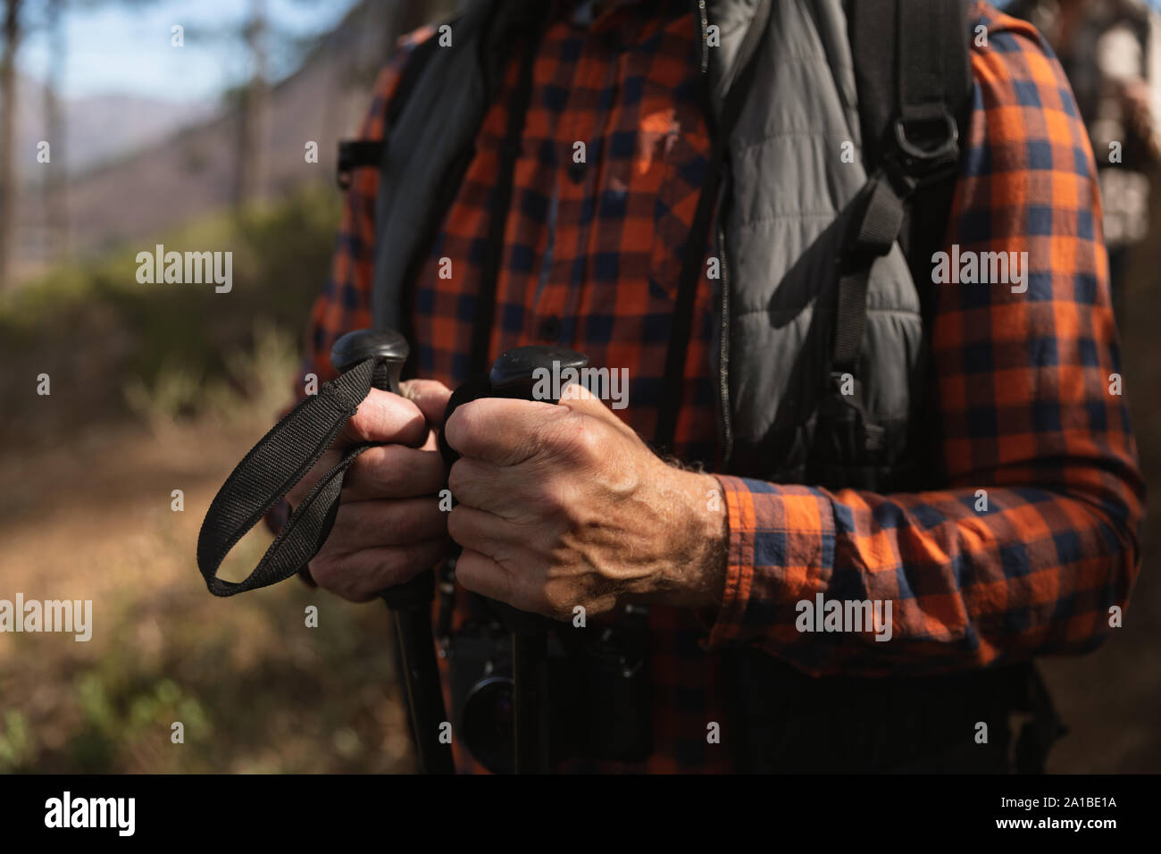 Man enjoying time outside in nature Stock Photo