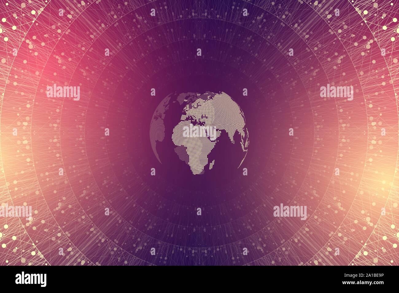 Nano technologies abstract background. Cyber technology concept. Artificial Intelligence, virtual reality, bionics, robotics, global network Stock Vector
