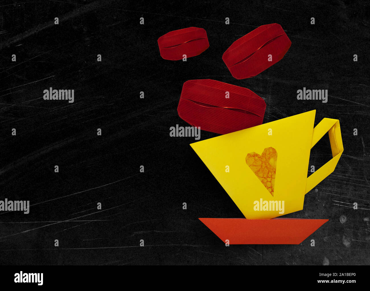 Origami cup of coffee Stock Photo Alamy