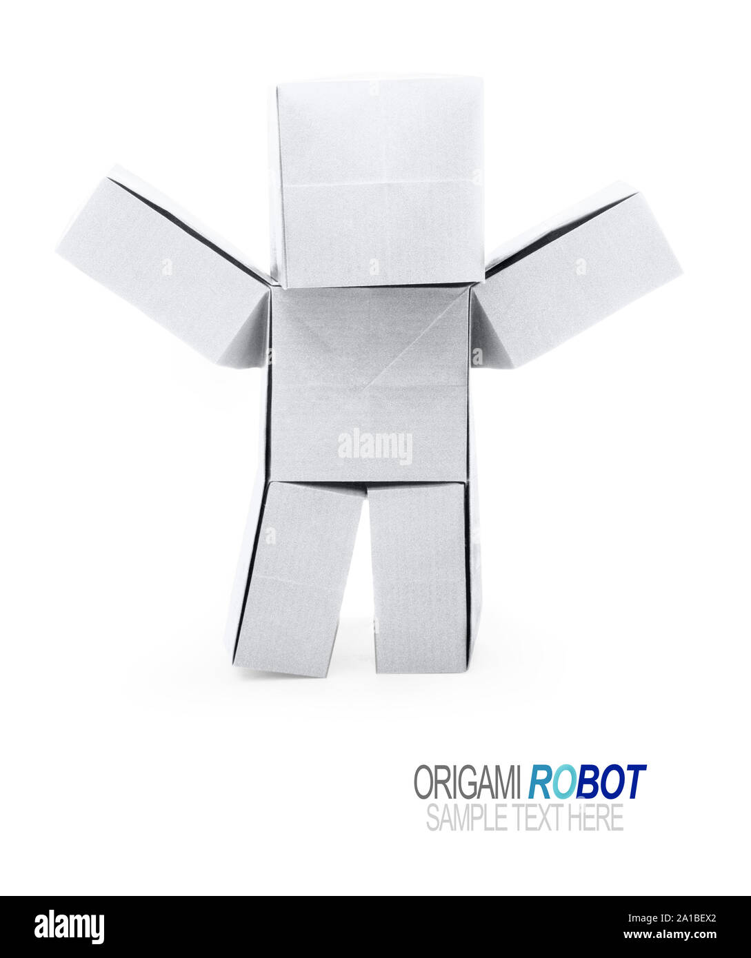 Paper origami robot Stock Photo - Alamy