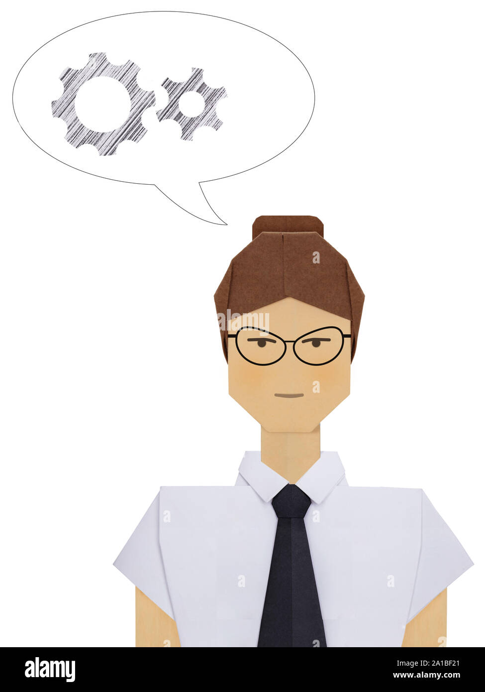 Origami teacher woman Stock Photo - Alamy
