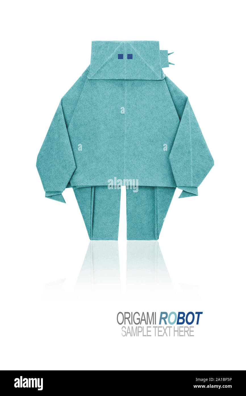 Paper origami robot Stock Photo Alamy