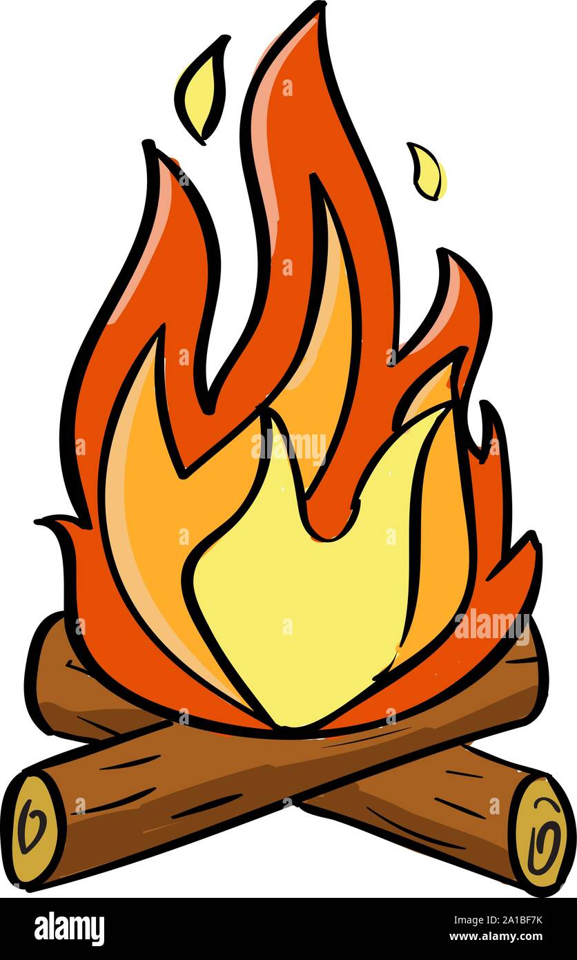 Bonfire illustration Stock Vector Images - Alamy