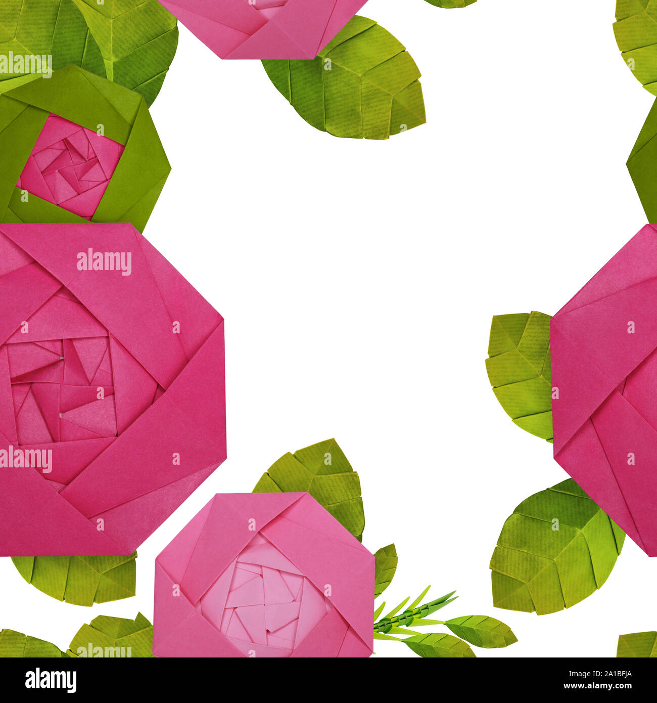 Pink Roses Pattern Paper Origami paper pink rose pattern Stock Photo - Alamy