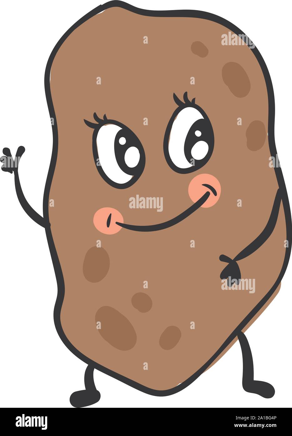 Cute potato, illustration, vector on white background Stock Vector Image &  Art - Alamy