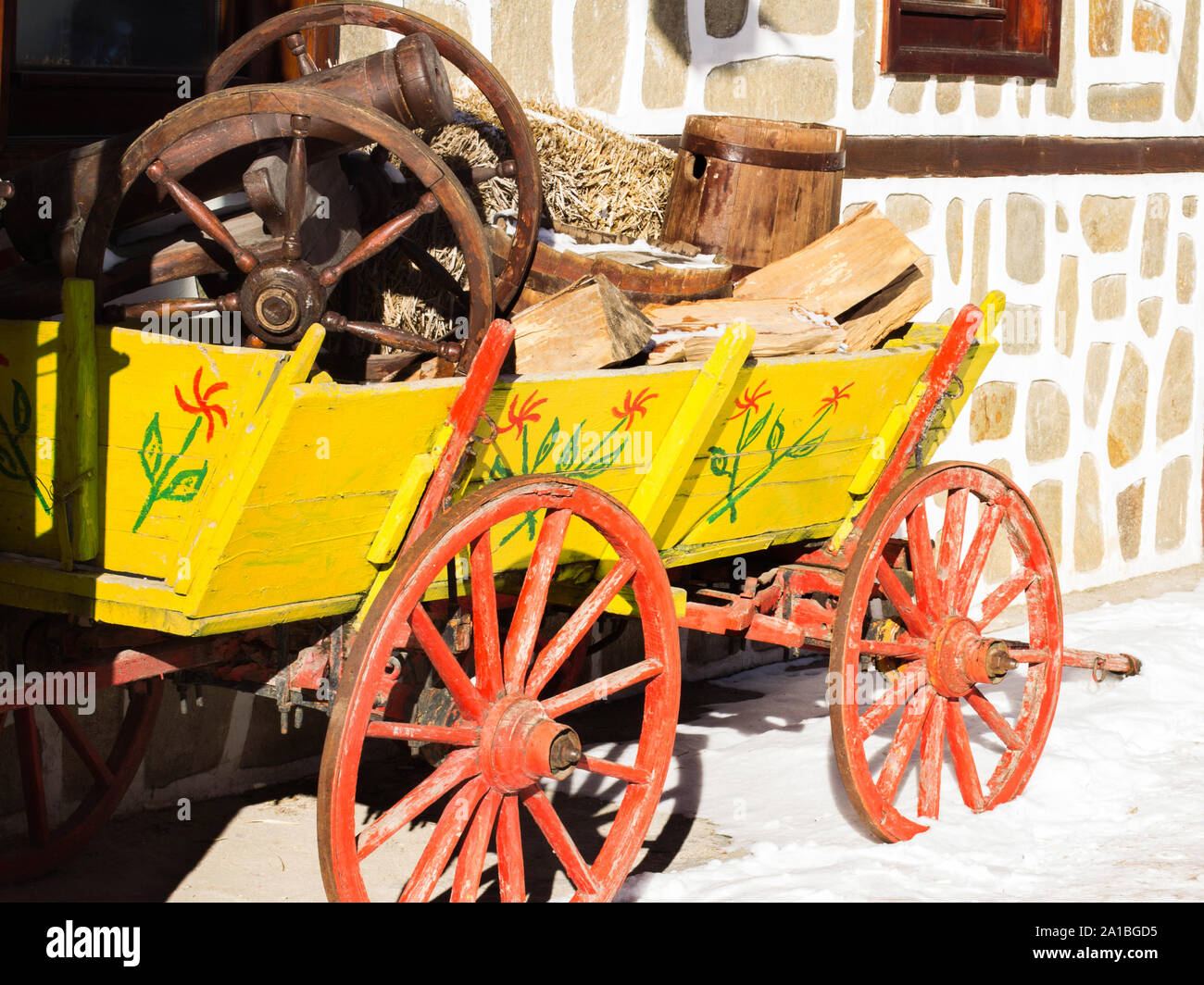 Rural old cart Stock Photo