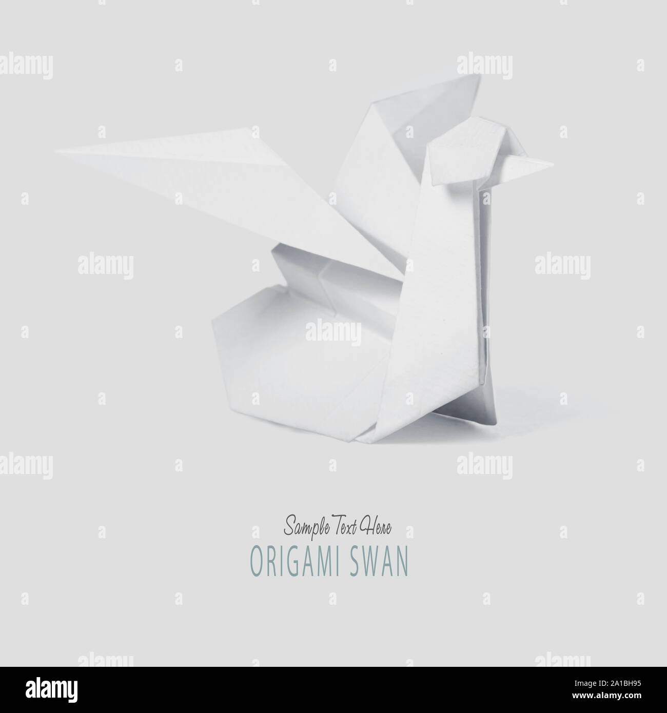 Origami Paper White Swan Stock Photo 327866705 Alamy