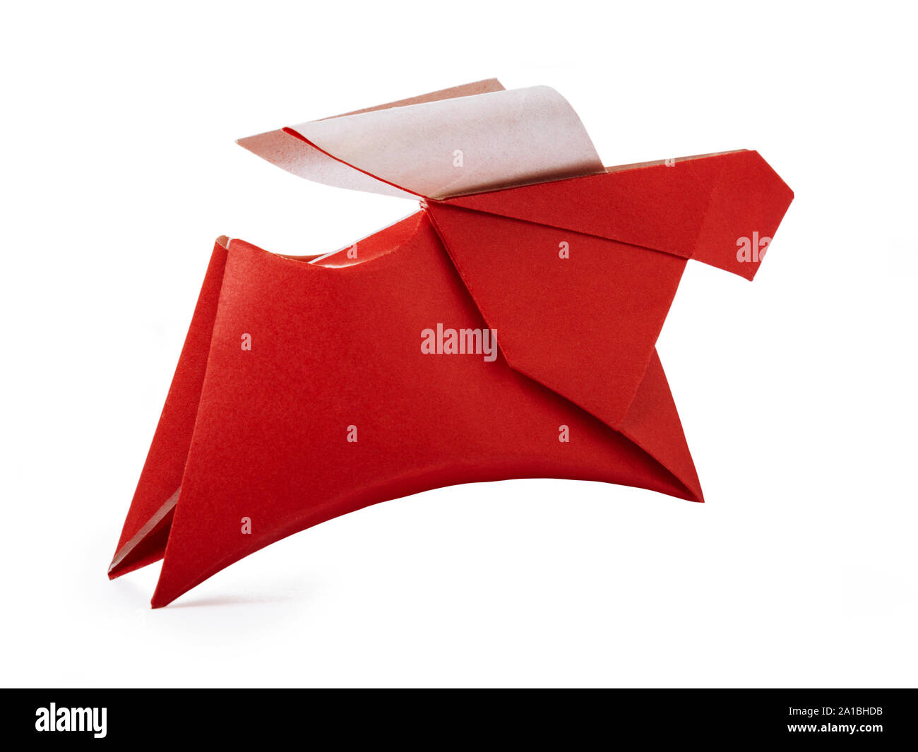 Origami paper red deer Stock Photo Alamy