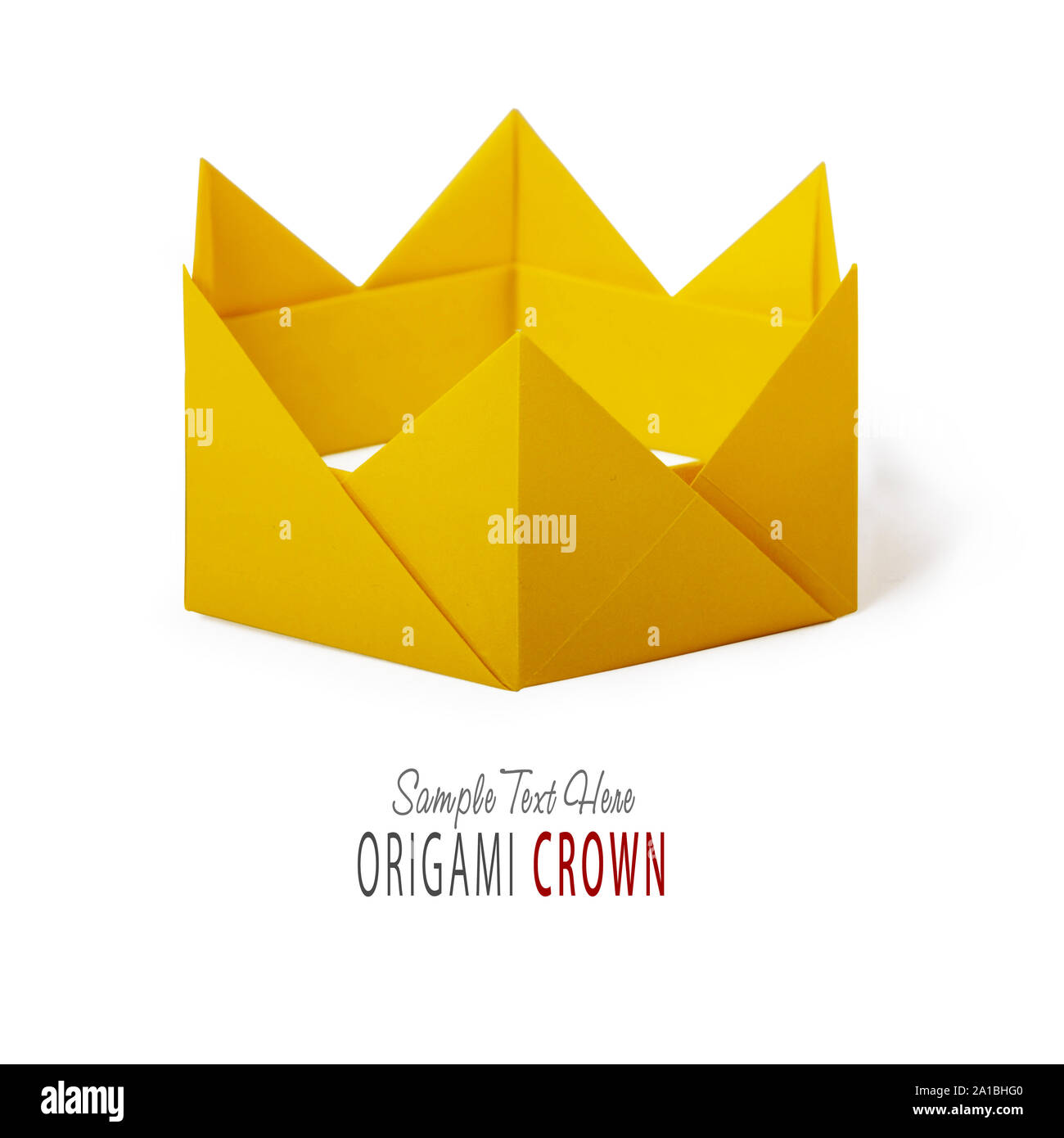 Origami paper crown Stock Photo Alamy