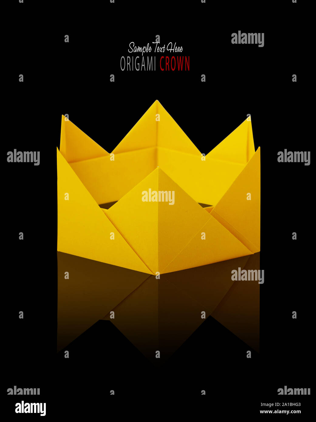 Origami paper crown Stock Photo Alamy