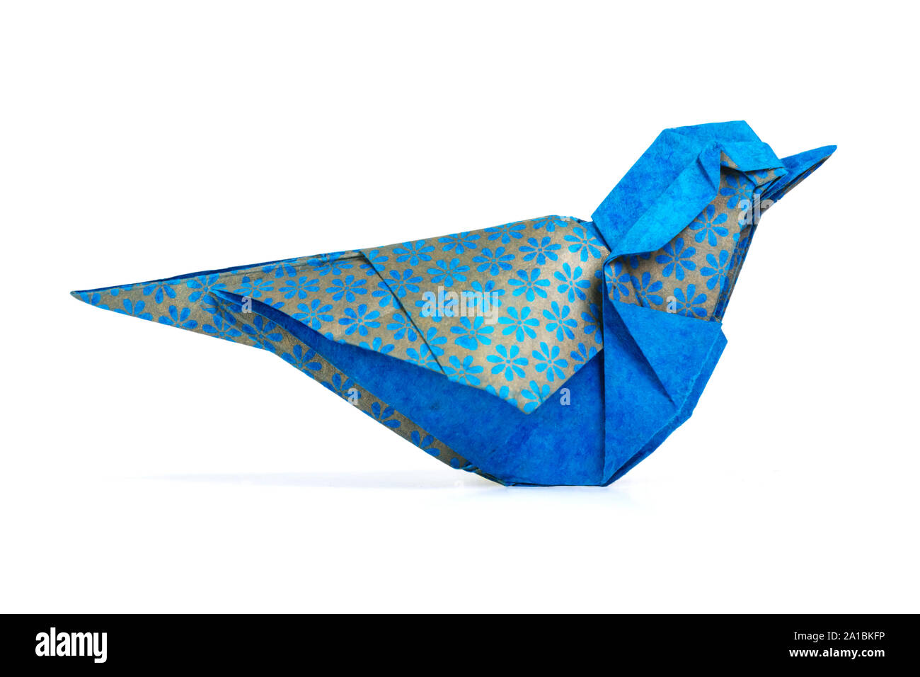 Origami blue bird Stock Photo Alamy