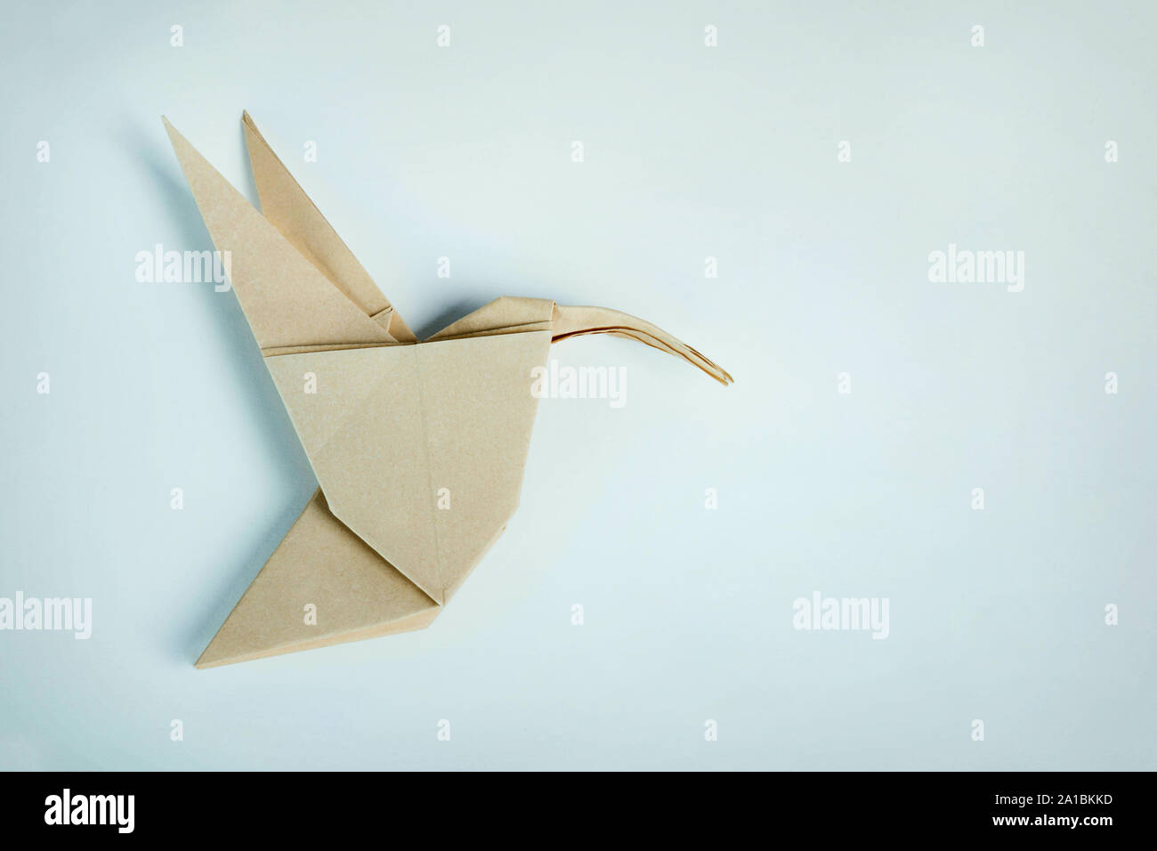 Origami brown paper hummingbird Stock Photo Alamy
