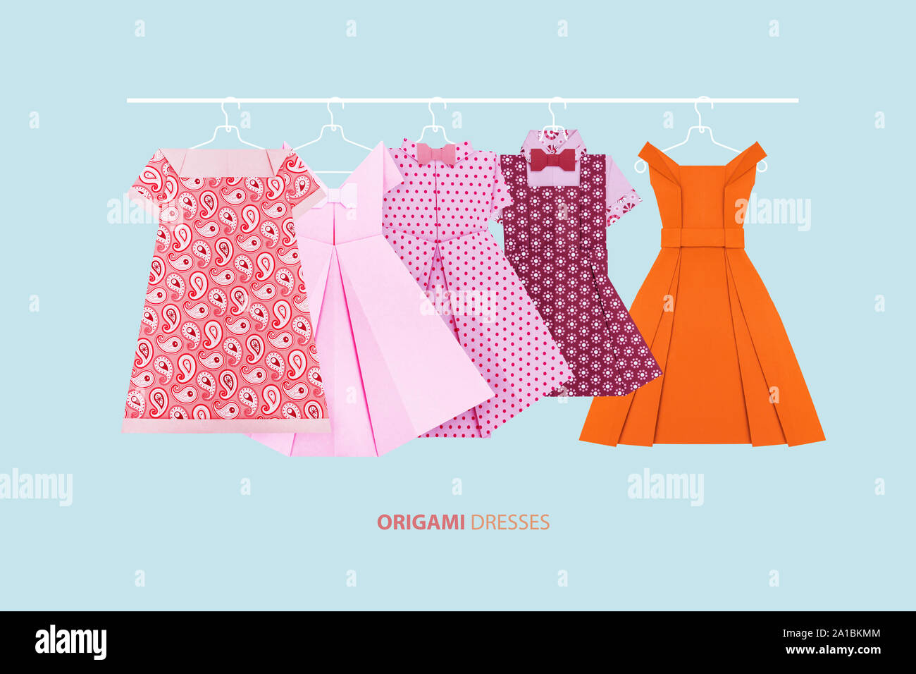 Origami Paper Dresses Stock Photo 327868596 Alamy