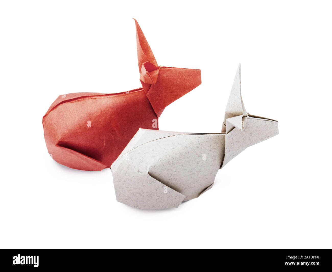 Origami paper rabbits Stock Photo Alamy