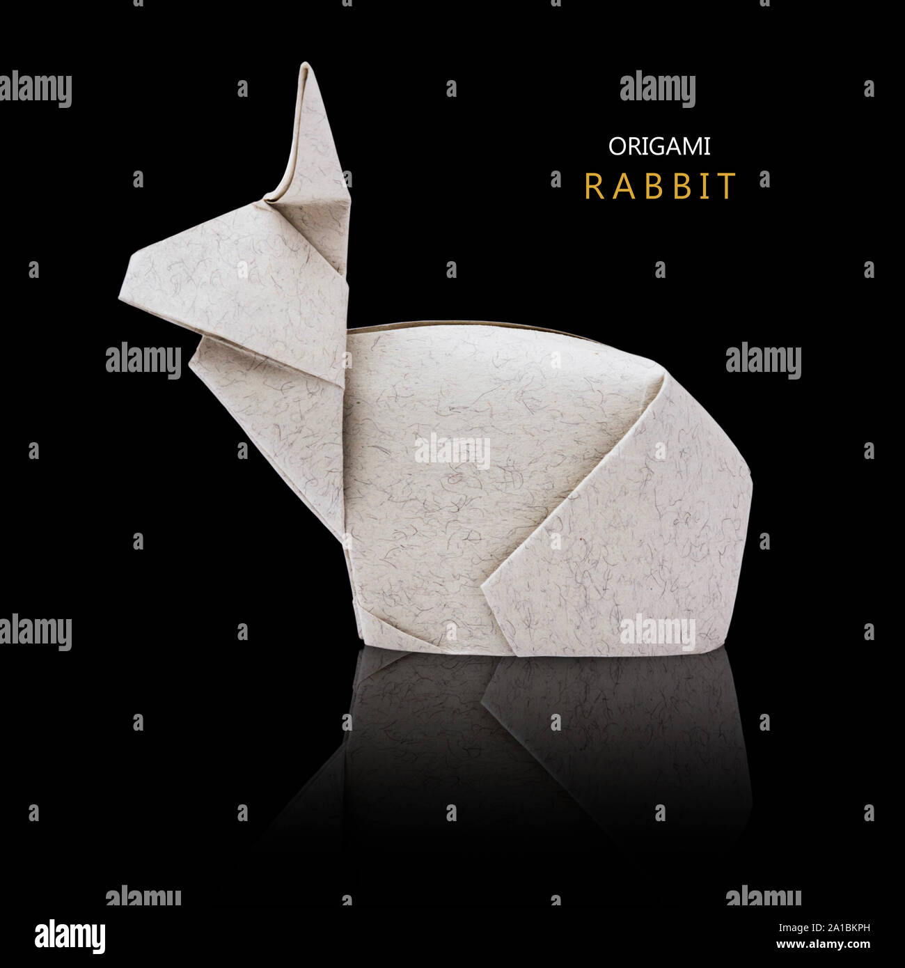 Origami paper rabbits Stock Photo - Alamy