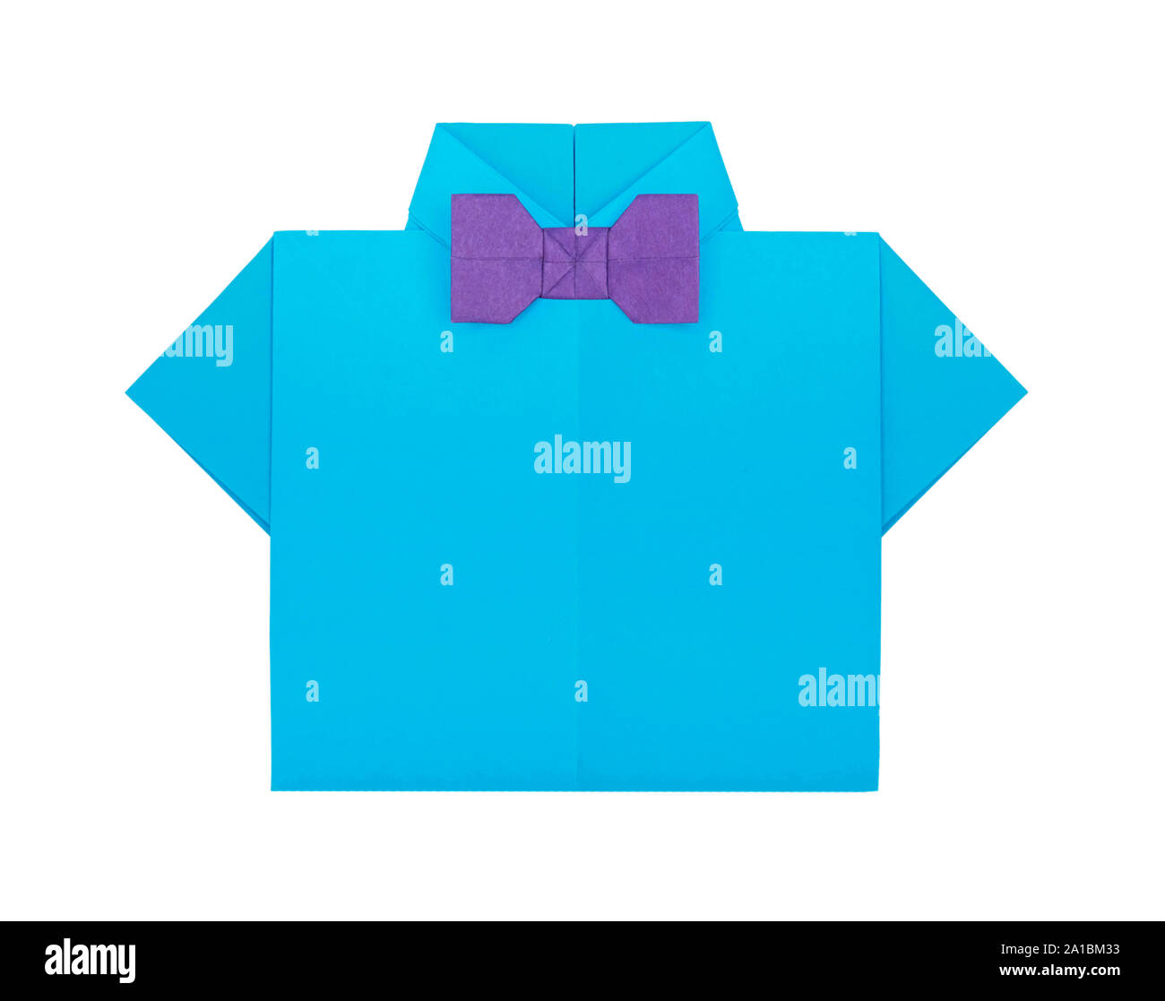 Origami shirt with bow tie Stock Photo
