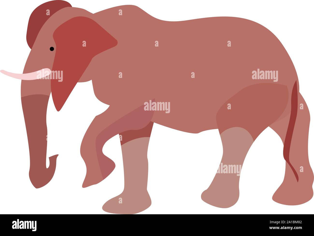 Big elephant, illustration, vector on white background Stock Vector ...