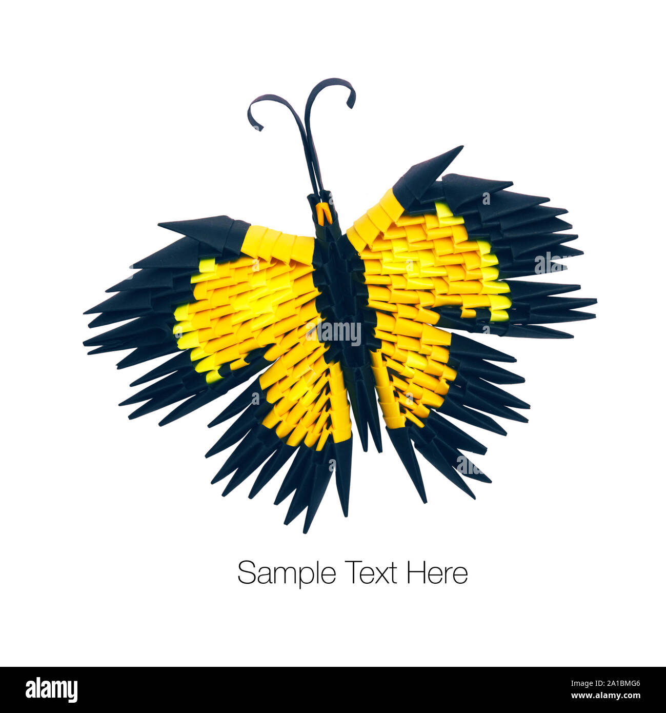 Origami yellow butterfly Stock Photo Alamy