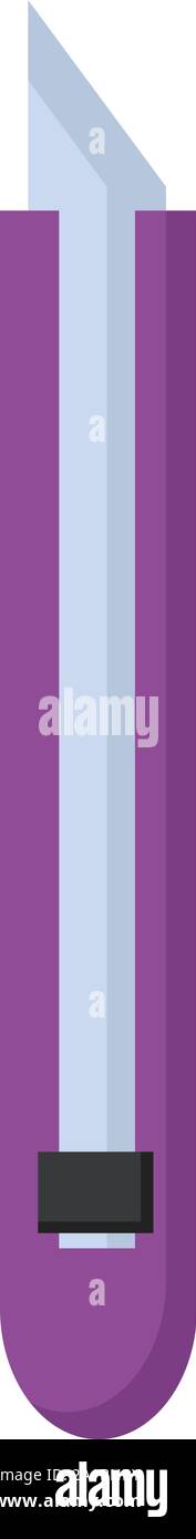 Purple scalpel, illustration, vector on white background. Stock Vector