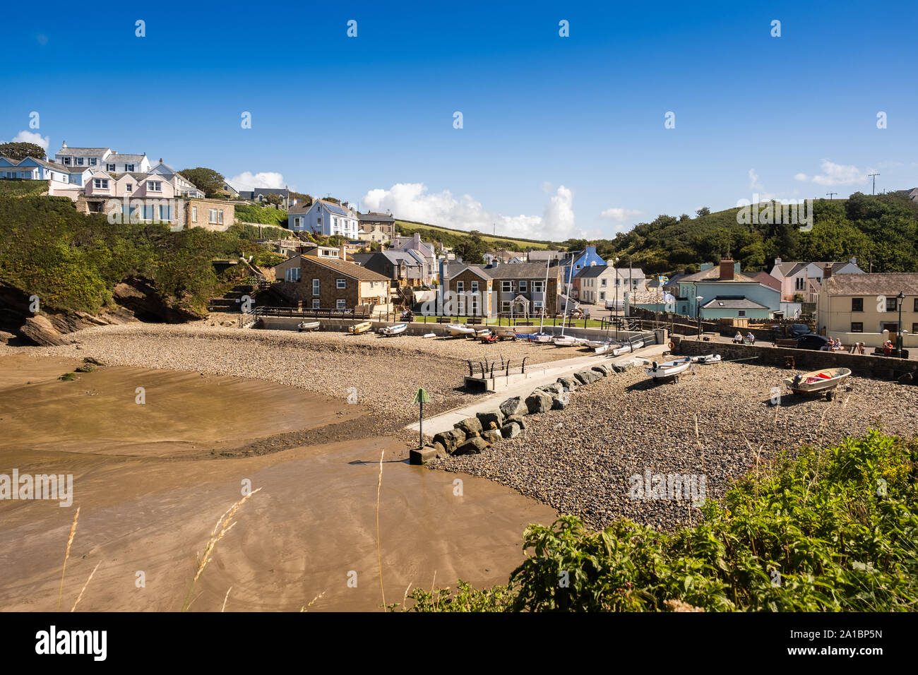 Little Haven, on the coast of St Bride's Bay, Pembrokeshire National Park, South West Wales UK Stock Photo