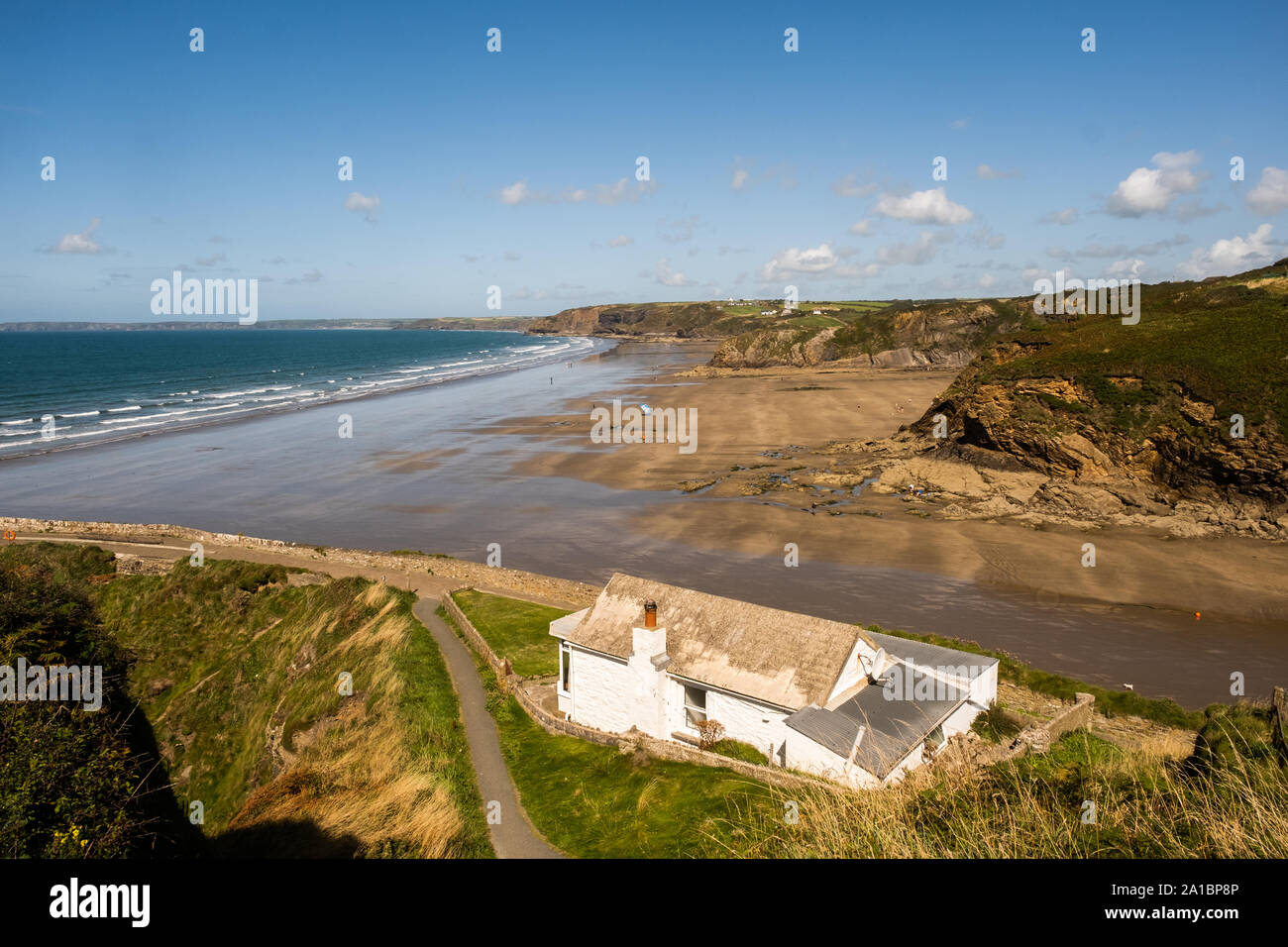 Little Haven, on the coast of St Bride's Bay, Pembrokeshire National Park, South West Wales UK Stock Photo