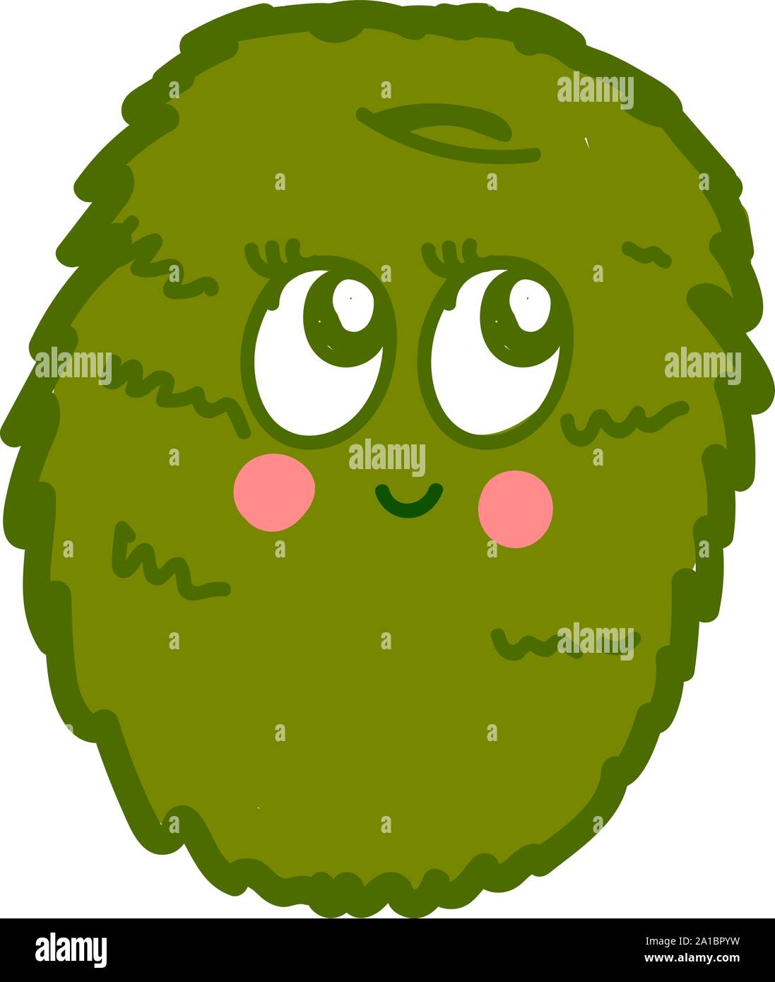 Happy kiwi, illustration, vector on white background. Stock Vector
