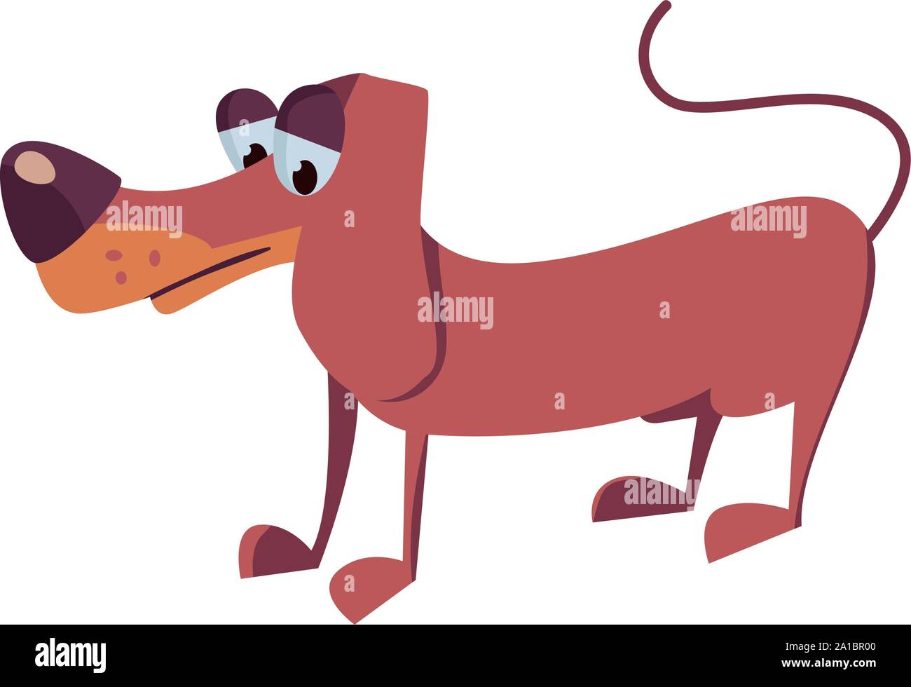 Dog cartoon, illustration, vector on white background Stock Vector ...
