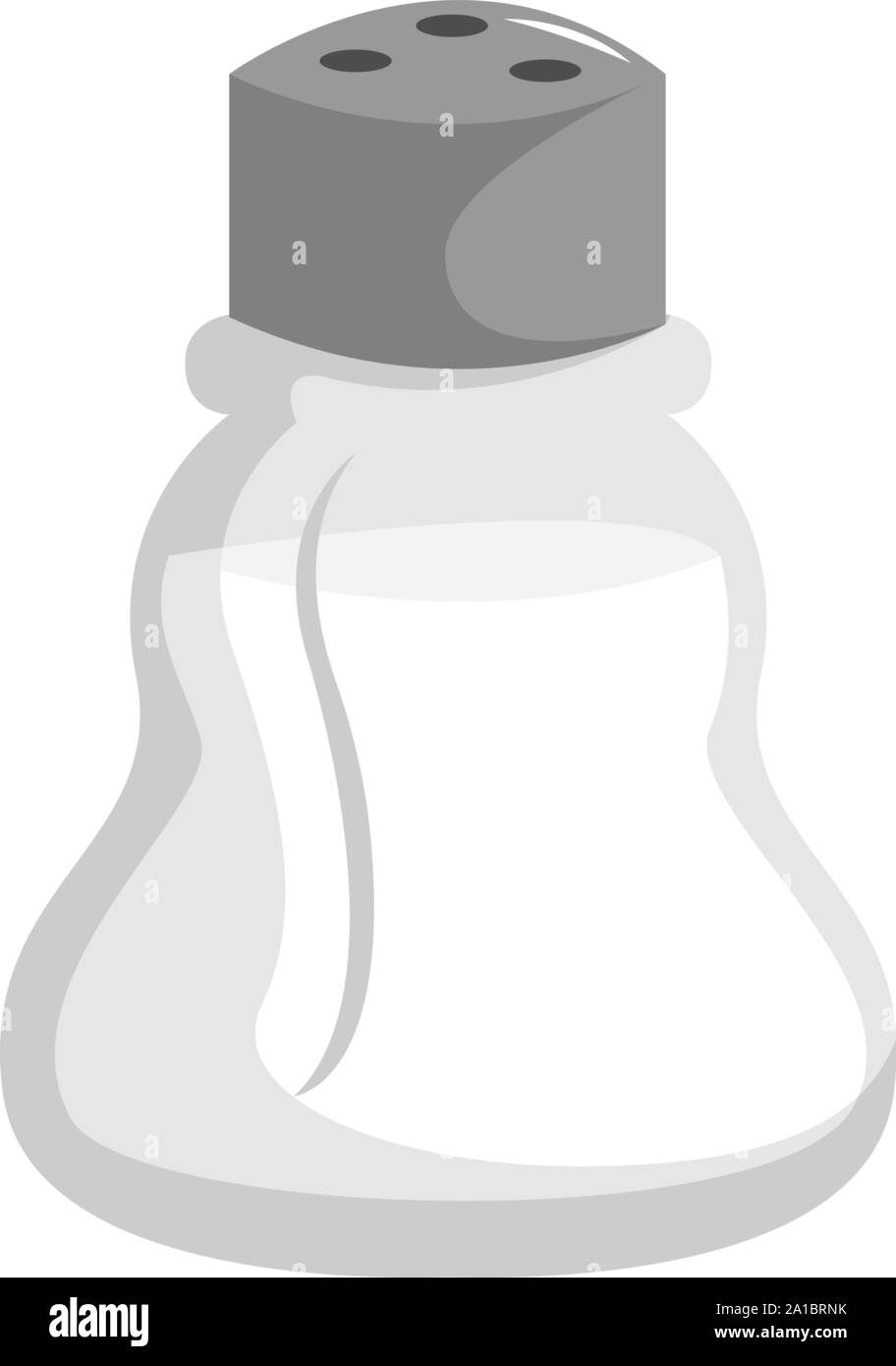 Salt shaker, illustration, vector on white background Stock Vector