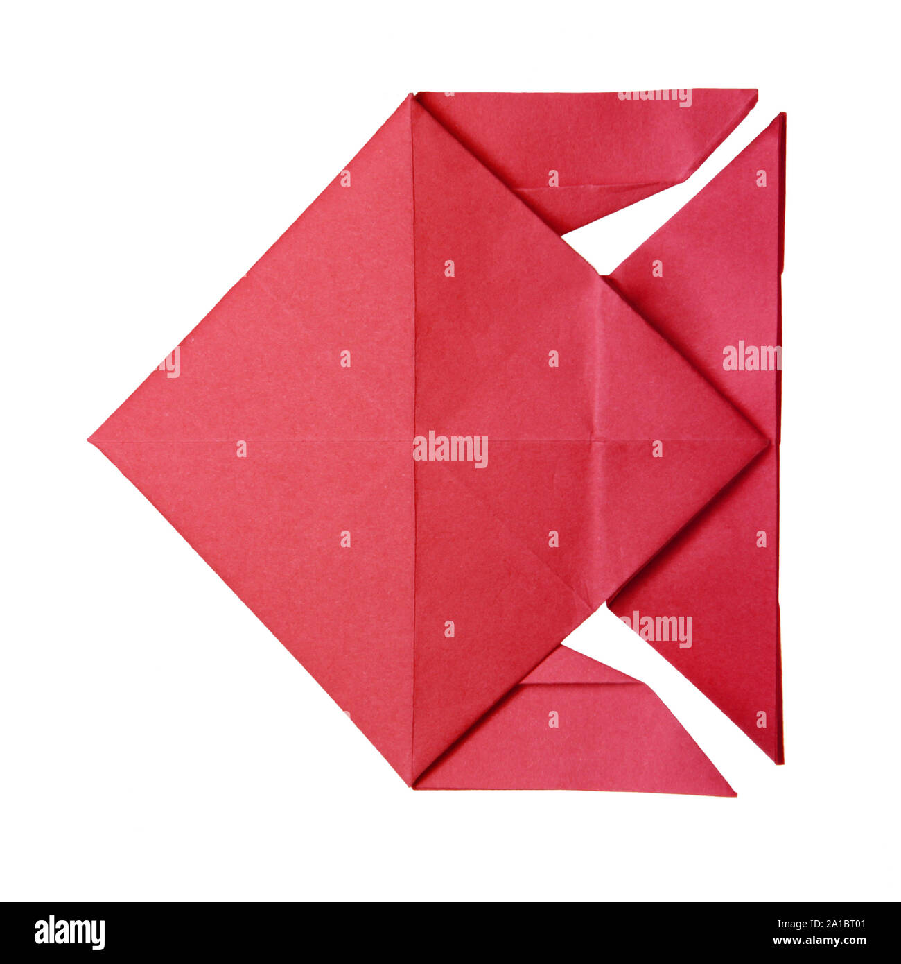 Origami red fish Stock Photo