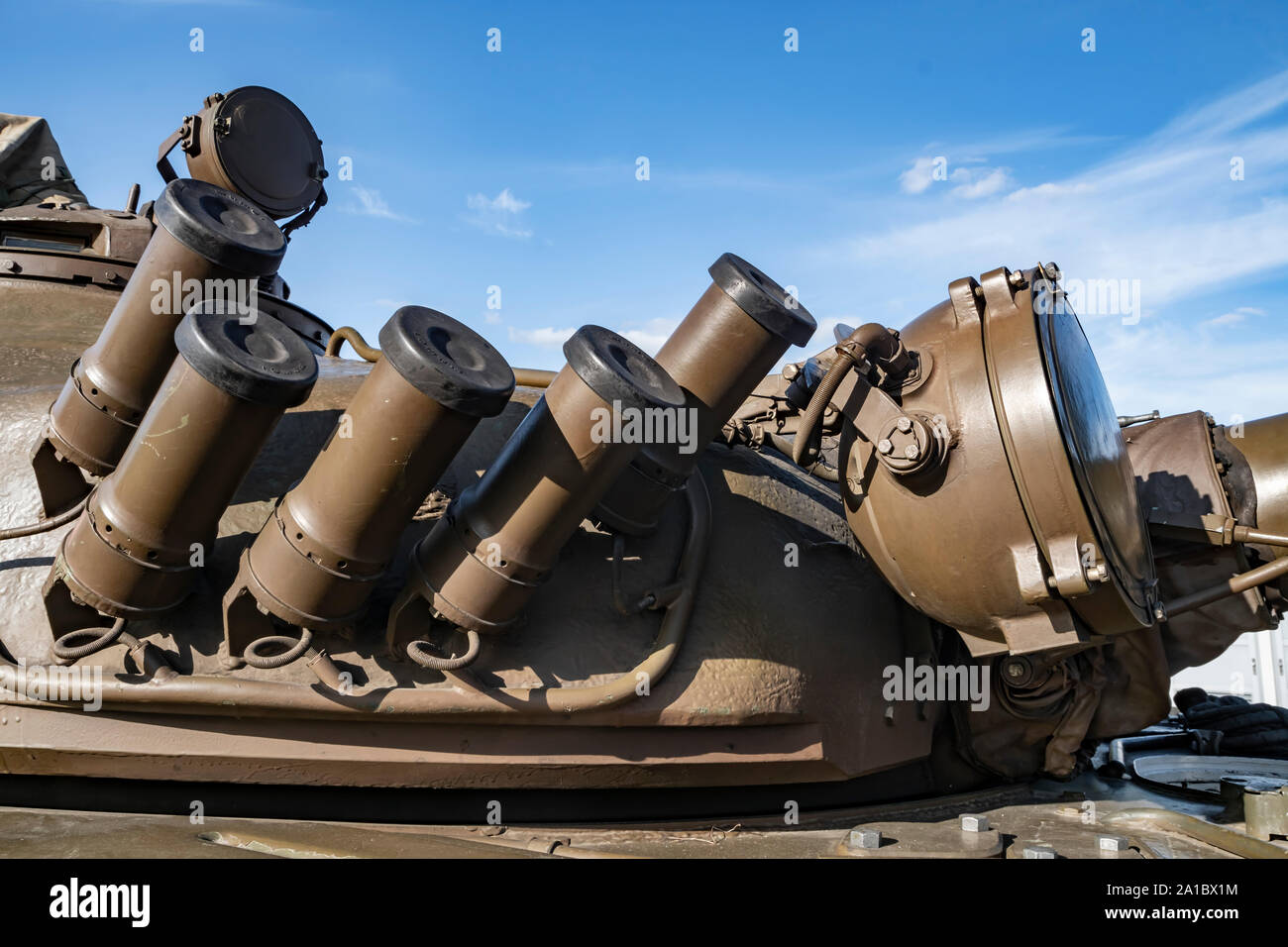 Smoke Grenade Launcher Of The T 72 Tank Historical Staging Of Karpaty 1944 In Medzilaborce Slovakia Stock Photo Alamy