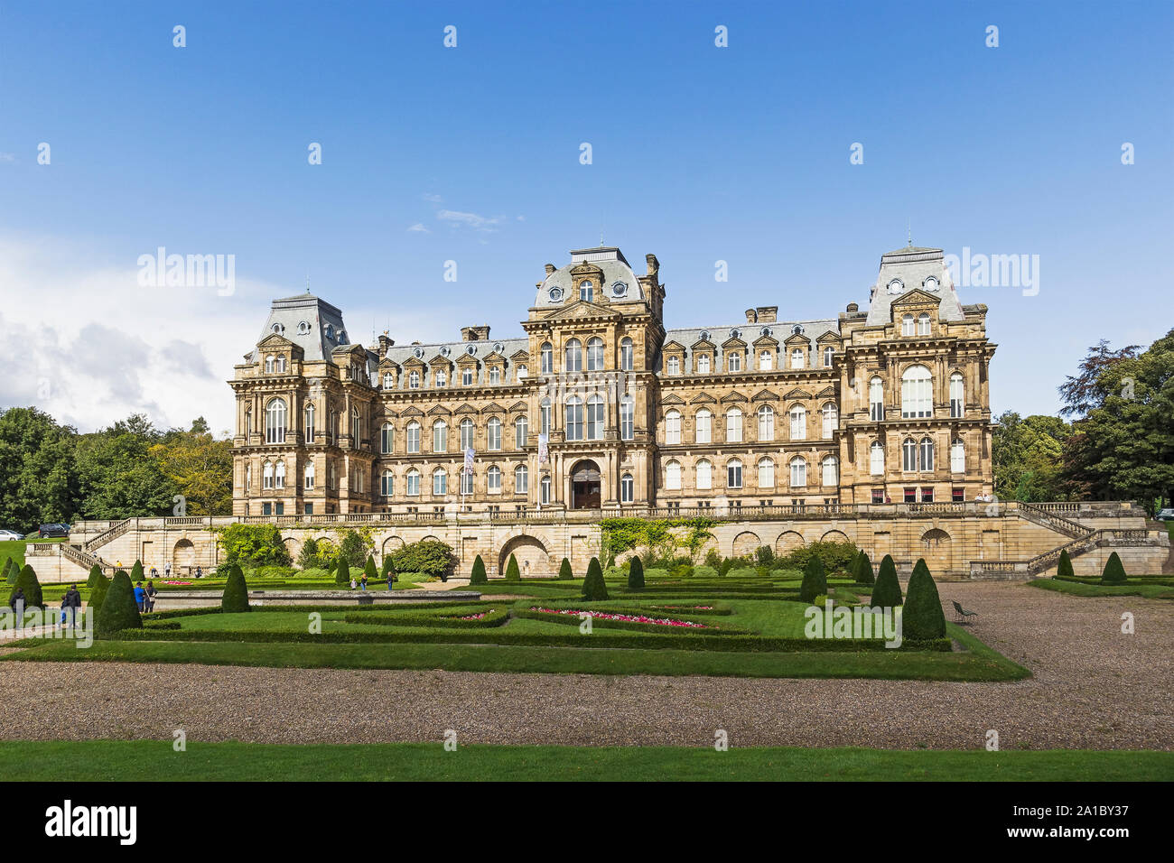 Bowes Museum art gallery exterior at Barnard Castle County Durham, UK