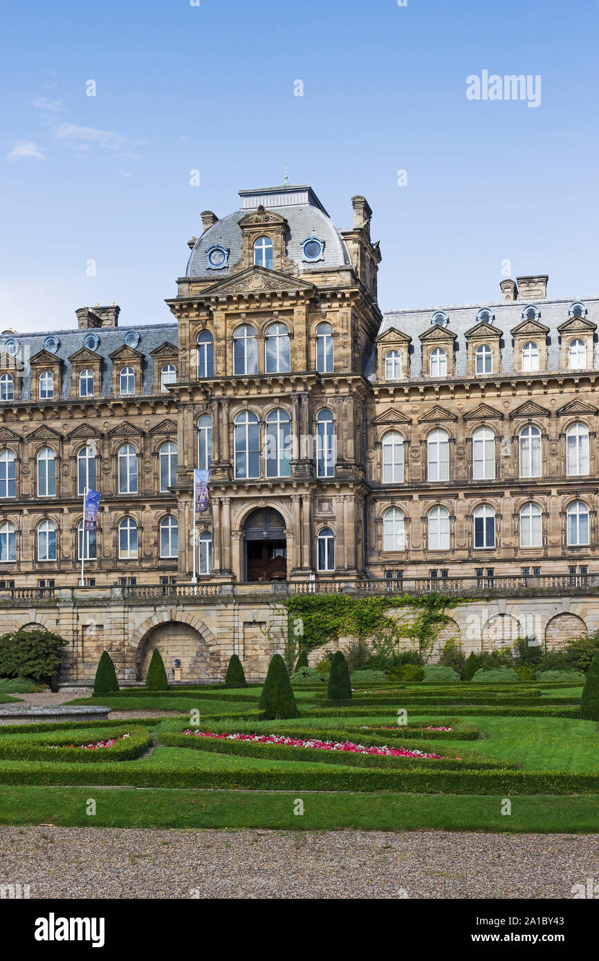 Bowes Museum art gallery exterior at Barnard Castle County Durham, UK