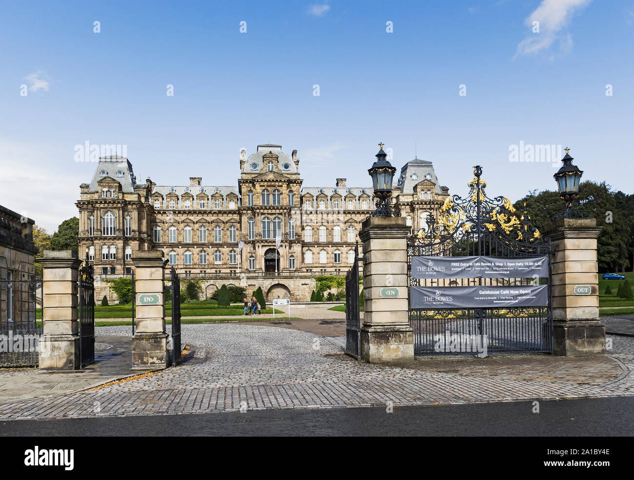 Bowes Museum art gallery exterior at Barnard Castle County Durham, UK