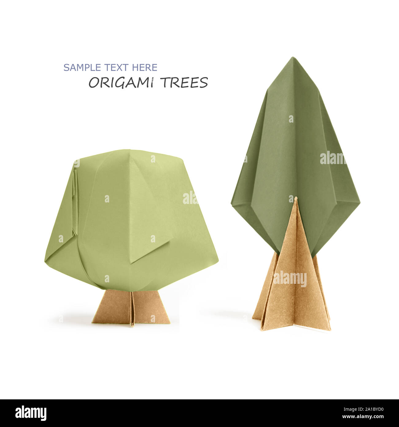 Origami paper tree Stock Photo Alamy