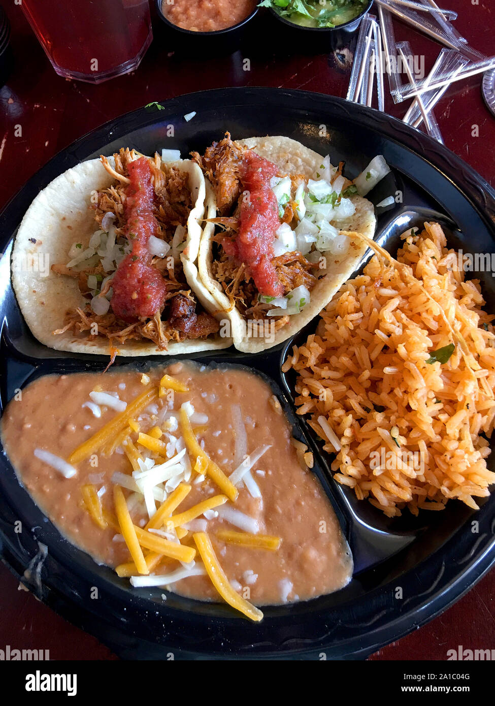 Tortilla with refried beans hires stock photography and images Alamy