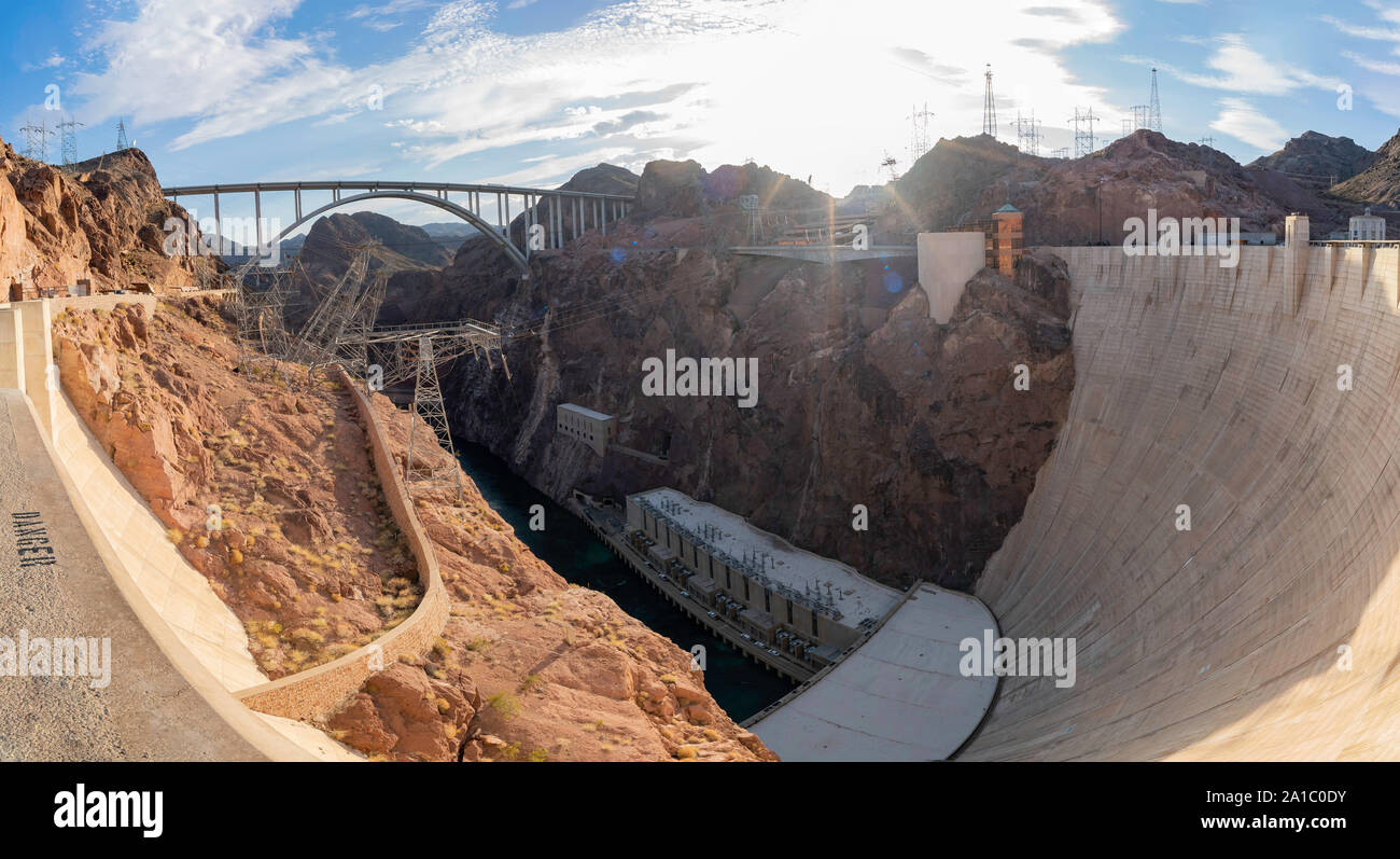 Afternoon view of the famous Hoover Dam at Nevada Stock Photo Alamy