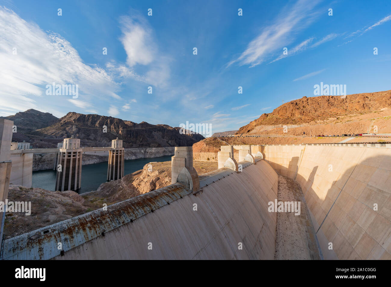 Afternoon view of the famous Hoover Dam at Nevada Stock Photo Alamy