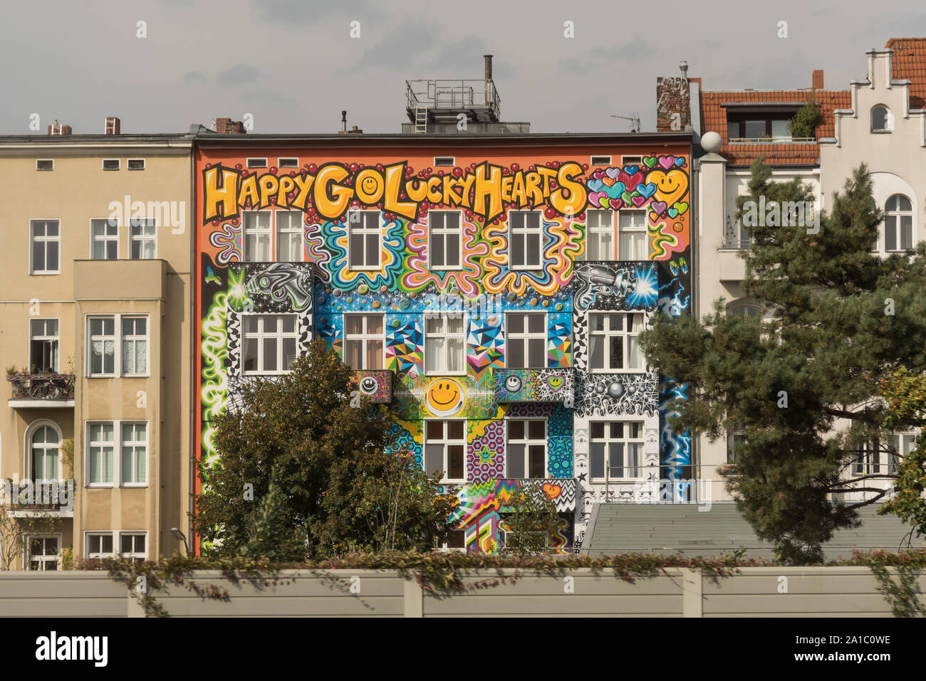 Berlin, bunte Hausfassade Stock Photo