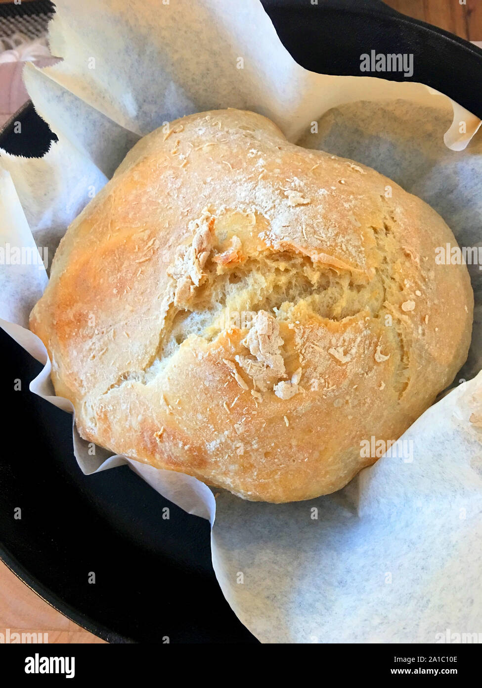 Freshly baked homemade bread just out of the oven Stock Photo