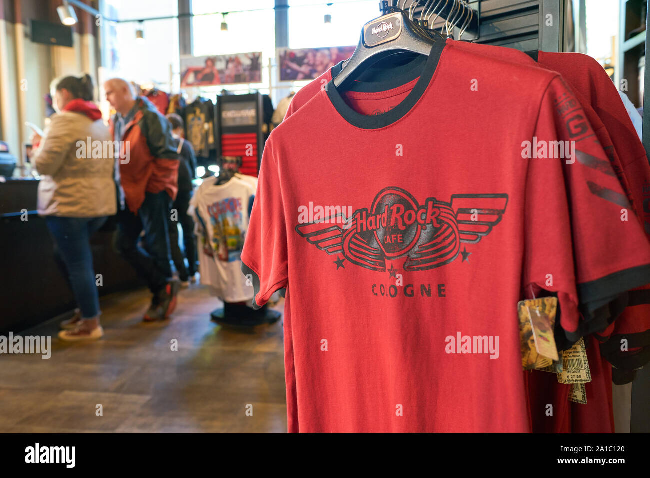 COLOGNE, GERMANY - CIRCA SEPTEMBER, 2018: close up shot of T-shirt at Hard  Rock Cafe in Cologne Stock Photo - Alamy