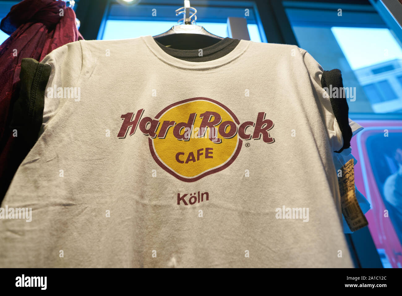 COLOGNE, GERMANY - CIRCA SEPTEMBER, 2018: close up shot of T-shirt at Hard  Rock Cafe in Cologne Stock Photo - Alamy