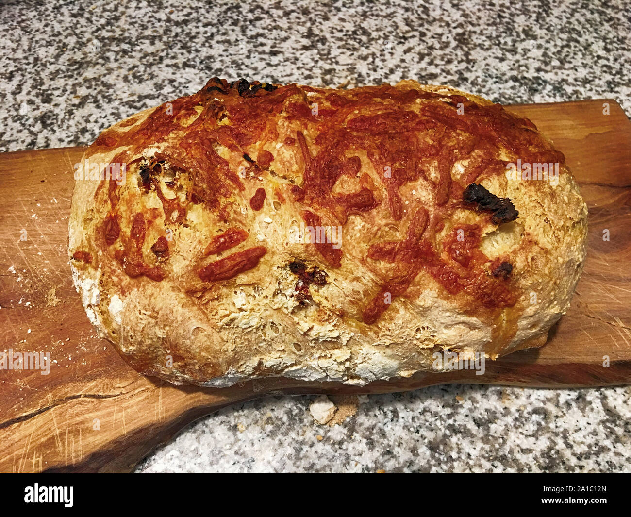 Homemade cheese artisan bread Stock Photo Alamy
