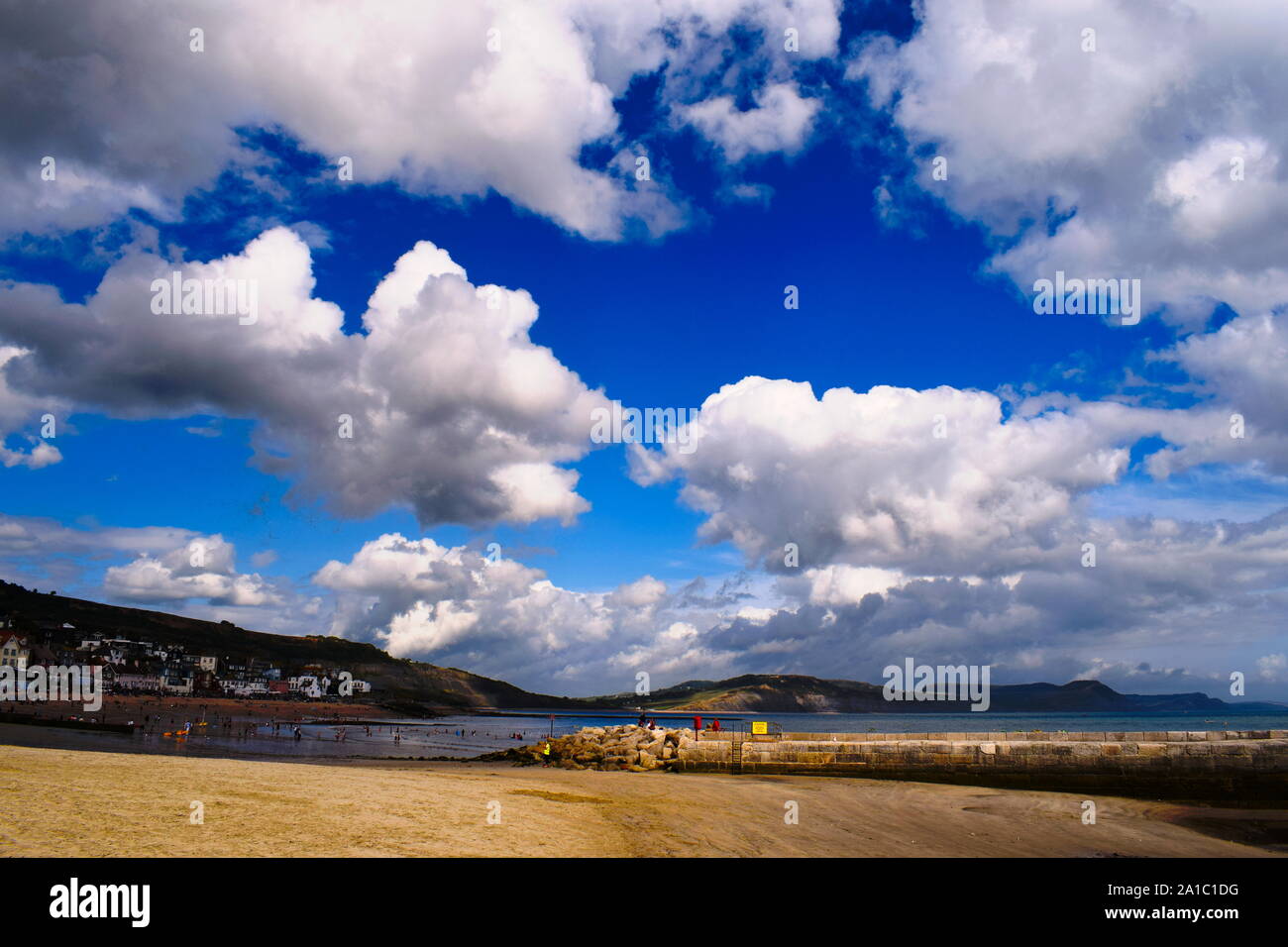 Endless Deep Blue Sky in Summer Stock Photo