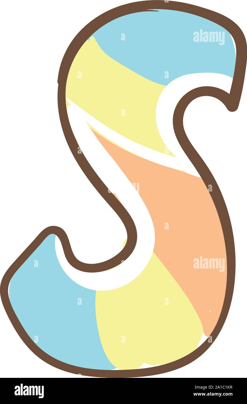 Letter S, illustration, vector on white background Stock Vector Image ...