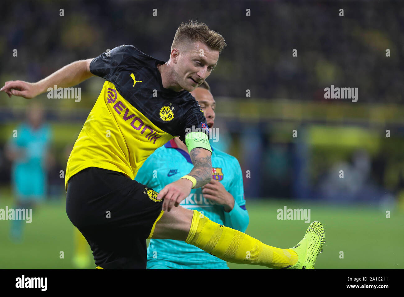 Marco Reus in Borussia Dortmund during the UEFA Champions League, Group F  football match between Borussia Dortmund and FC Barcelona on September 17,  2019 at BVB Stadion in Dortmund, Germany - Photo