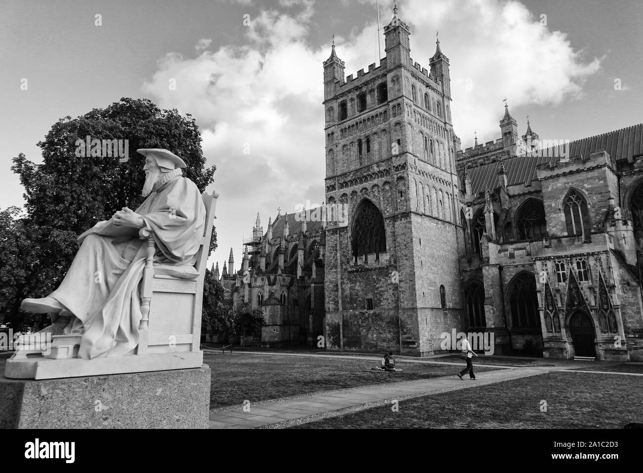 Exeter city cathedral Stock Photo